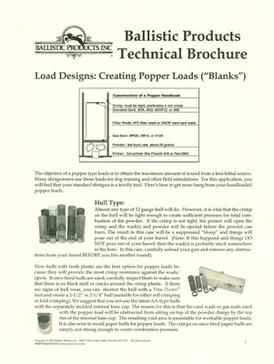 Front page of the popper loads brochure.