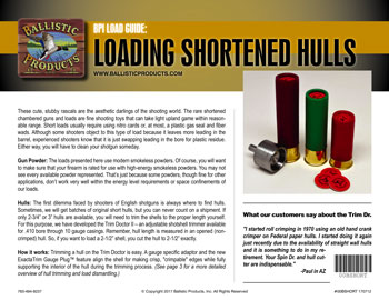 Front page of the loading shortened hulls brochure.