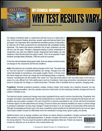 Front page of the why test load results vary brochure.