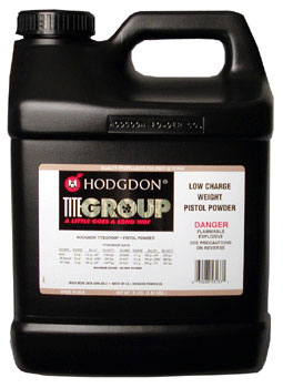 Close-up of a keg of Titegroup Smokeless Powder.