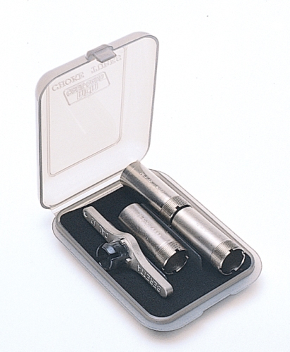 Close-up of choke tube box.