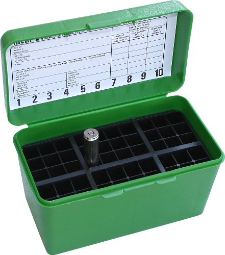 Close-up of a green case with shells.