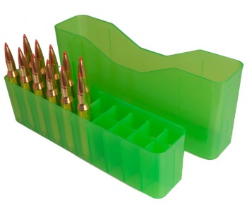 Close-up of ammo box.