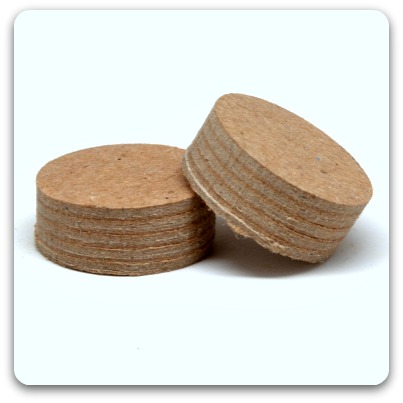 Close-up of brown wads.